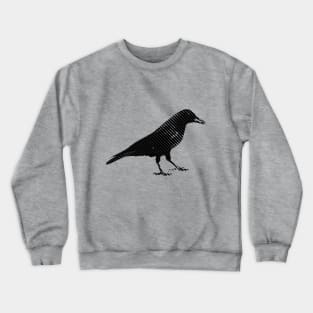 Minimalist Black and White Crow Crewneck Sweatshirt